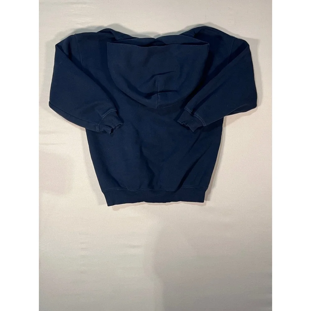 Nike Studio Fleece Oversized Hoodie Navy Blue Embroidered Swoosh Small